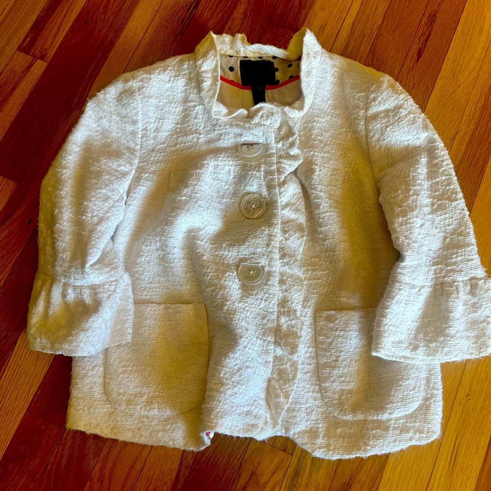 Jcrew Collection Size 14 lady tweed jacket cream
